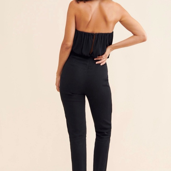 Chic Black Strapless Jumpsuit - Picture 2 of 3